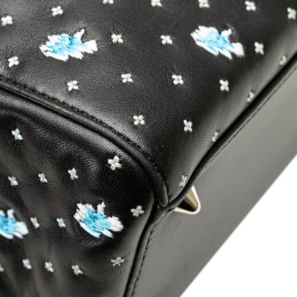 Christian Dior Dior Embroidered Flower Handbag/Shoulder Bag, 2-Way, Black/Blu... - Picture 5 of 12